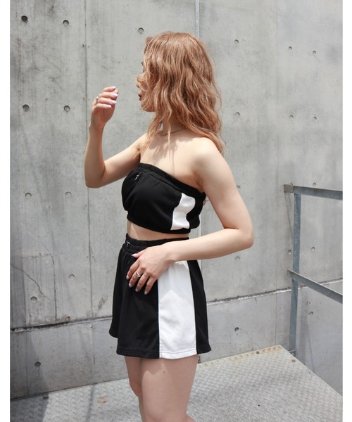 FIG&VIPER（フィグアンドバイパー）の「メッシュベアTOP（チューブトップ・レディース・ブルー/ブラック・FREE）」の18枚目の写真