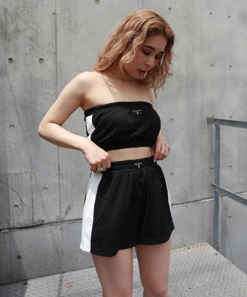 FIG&VIPER（フィグアンドバイパー）の「メッシュベアTOP（チューブトップ・レディース・ブルー/ブラック・FREE）」の4枚目の写真