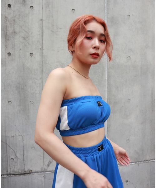 FIG&VIPER（フィグアンドバイパー）の「メッシュベアTOP（チューブトップ・レディース・ブルー/ブラック・FREE）」の5枚目の写真