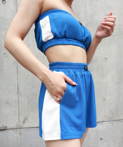 FIG&VIPER（フィグアンドバイパー）の「メッシュベアTOP（チューブトップ・レディース・ブルー/ブラック・FREE）」の15枚目の写真