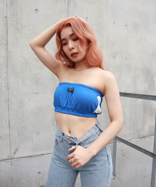 FIG&VIPER（フィグアンドバイパー）の「メッシュベアTOP（チューブトップ・レディース・ブルー/ブラック・FREE）」の11枚目の写真