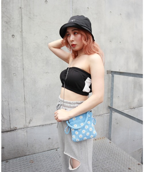 FIG&VIPER（フィグアンドバイパー）の「メッシュベアTOP（チューブトップ・レディース・ブルー/ブラック・FREE）」の21枚目の写真