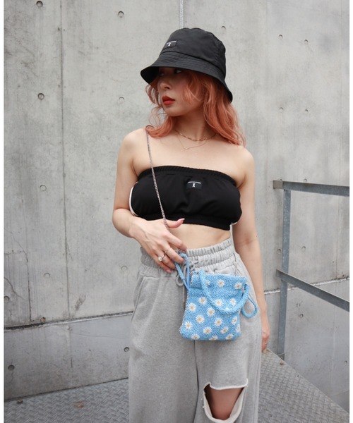 FIG&VIPER（フィグアンドバイパー）の「メッシュベアTOP（チューブトップ・レディース・ブルー/ブラック・FREE）」の12枚目の写真