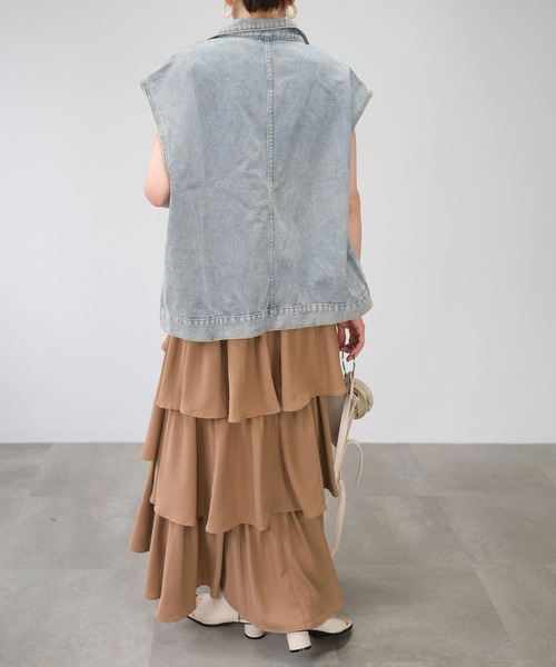 ＡＮＤＪ（アンドジェイ）の「【2022/AW】トロピカルステップティアードスカート（スカート・レディース・ブラック/ピンク/イエロー/モカ/ベージュ系その他・M）」の14枚目の写真