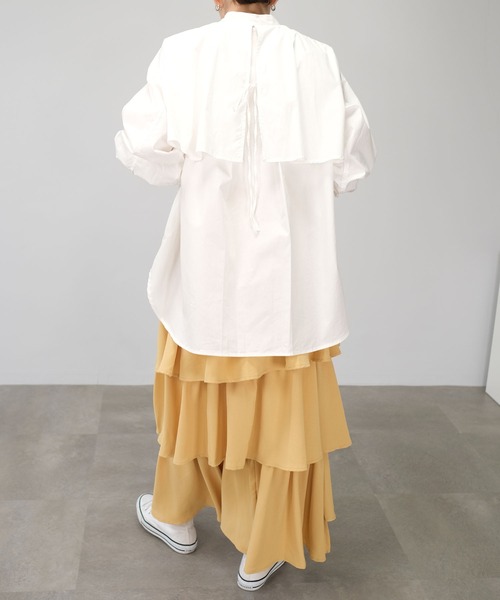 ＡＮＤＪ（アンドジェイ）の「【2022/AW】トロピカルステップティアードスカート（スカート・レディース・ブラック/ピンク/イエロー/モカ/ベージュ系その他・M）」の18枚目の写真