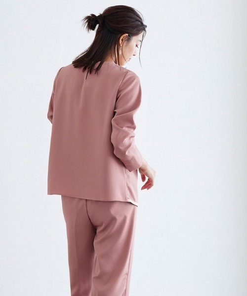 Pierrot(ピエロ)の「ラインデザインラップブラウス(Tシャツ/カットソー・レディース・ピンク系その他/ネイビー系/ブラウン・M/L)」の20枚目の写真