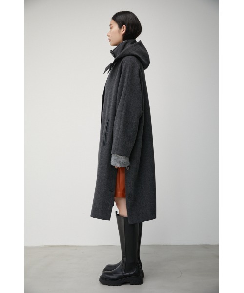 AZUL by moussy（アズールバイマウジー）の「TWEED PONCHO COAT/ツイードポンチョコート（ポンチョ・レディース・グレー・FREE）」の7枚目の写真