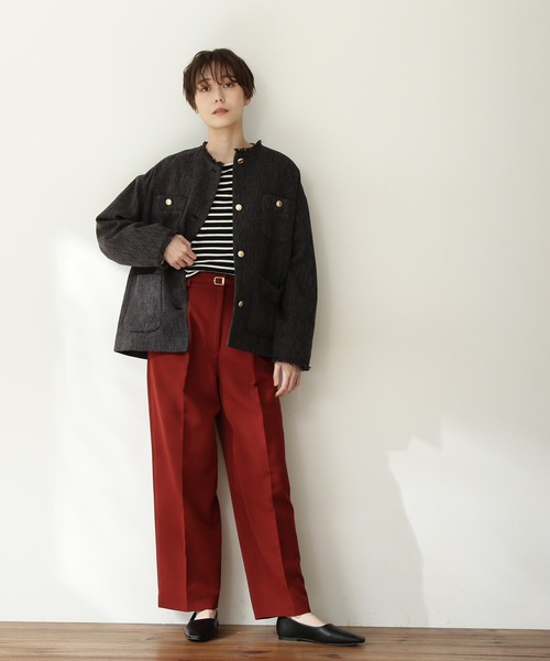 N.（N. Natural Beauty Basic）（エヌエヌナチュラルビューティーベーシック）の「【松井愛莉さん着用】◆ツイードジャケット（その他アウター・レディース・オフホワイト/スミクロ・MEDIUM）」の7枚目の写真