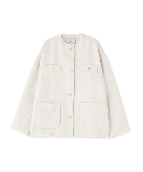 N.（N. Natural Beauty Basic）（エヌエヌナチュラルビューティーベーシック）の「【松井愛莉さん着用】◆ツイードジャケット（その他アウター・レディース・オフホワイト/スミクロ・MEDIUM）」の18枚目の写真