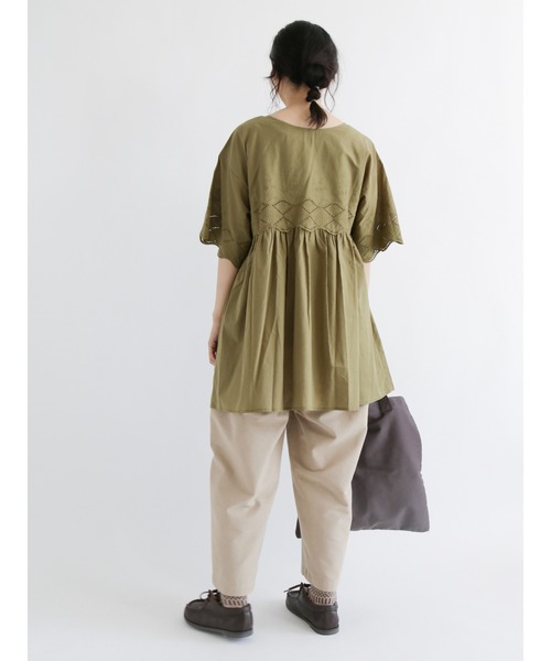 Samansa Mos2（サマンサ モスモス）の「ヘリンボーンタックテーパードパンツ（その他パンツ・レディース・レッド/ベージュ/グリーン/チャコール・ﾌﾘ-）」の21枚目の写真