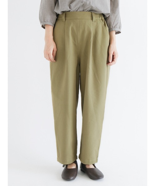 Samansa Mos2（サマンサ モスモス）の「ヘリンボーンタックテーパードパンツ（その他パンツ・レディース・レッド/ベージュ/グリーン/チャコール・ﾌﾘ-）」の12枚目の写真