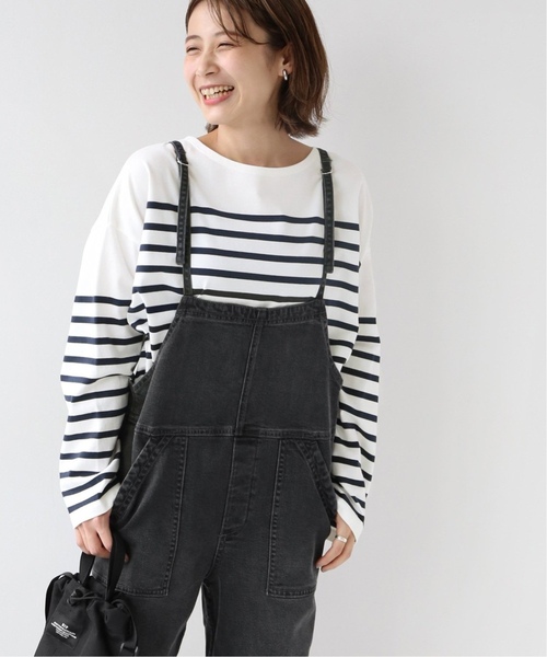 JOURNAL STANDARD relume(ジャーナルスタンダード レリューム)の「《追加3》パネルボーダーボートネックTEE(Tシャツ/カットソー・レディース・ブラウン/グリーン/ネイビー/レッド/ピンク・FREE)」の3枚目の写真