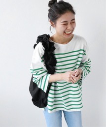 《追加3》パネルボーダーボートネックTEE