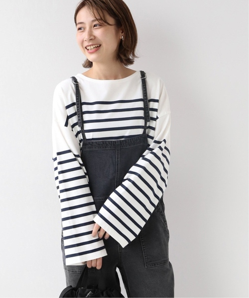 JOURNAL STANDARD relume(ジャーナルスタンダード レリューム)の「《追加3》パネルボーダーボートネックTEE(Tシャツ/カットソー・レディース・ブラウン/グリーン/ネイビー/レッド/ピンク・FREE)」の21枚目の写真