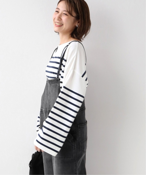 JOURNAL STANDARD relume(ジャーナルスタンダード レリューム)の「《追加3》パネルボーダーボートネックTEE(Tシャツ/カットソー・レディース・ブラウン/グリーン/ネイビー/レッド/ピンク・FREE)」の22枚目の写真