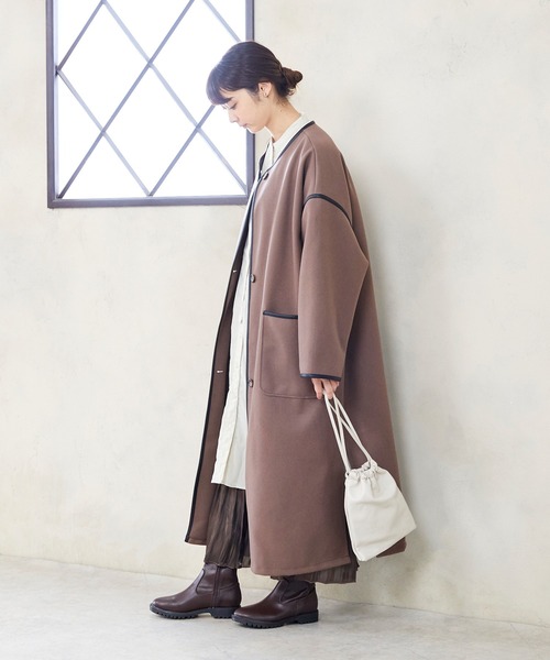 menue(メヌエ)の「ボリュームヒールロングブーツ(ブーツ・レディース・ブラック/ダークブラウン/アイボリー・LL/S/M/L)」の21枚目の写真