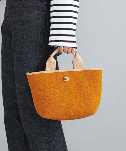 BONFANTI（ボンファンティ）の「BONFANTI:フェルトトート◆（トートバッグ・レディース・ナチュラル/ブラウン/オレンジ・ONE SIZE）」の6枚目の写真