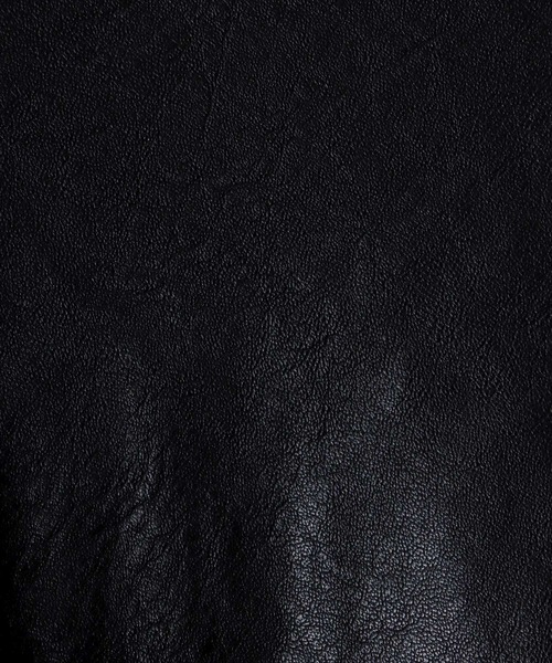SITRY(シトリー)の「synthetic leather Big jacket/フェイクレザー ビッグジャケット(ブルゾン・メンズ・ブラック/ブラウン・M/L)」の3枚目の写真