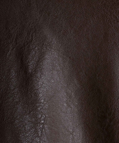 SITRY(シトリー)の「synthetic leather Big jacket/フェイクレザー ビッグジャケット(ブルゾン・メンズ・ブラック/ブラウン・M/L)」の7枚目の写真