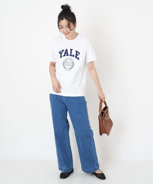 OFUON le MK（オフオンルエムケー）の「【洗濯機で洗える】ストレッチワイドデニムパンツ（デニムパンツ・レディース・ネイビー/ブルー・40/38/36）」の20枚目の写真