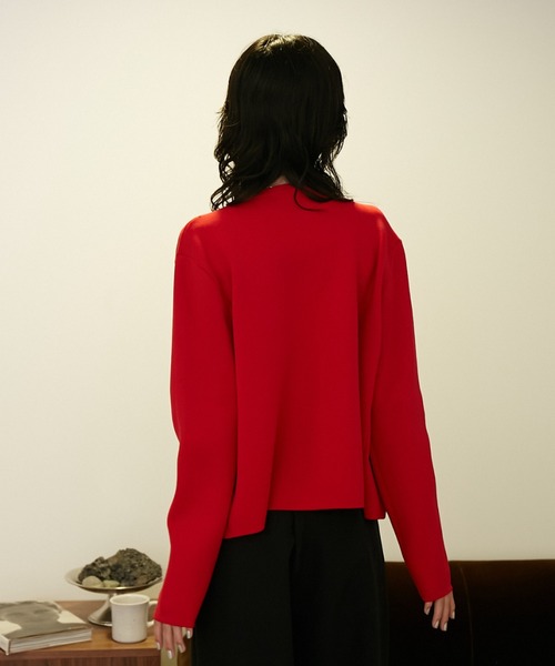 VACANCY（ヴァカンシー）の「スナップボタンニットカーディガン（カーディガン/ボレロ・レディース・ブラック/ダークブルー/オレンジ・FREE）」の12枚目の写真