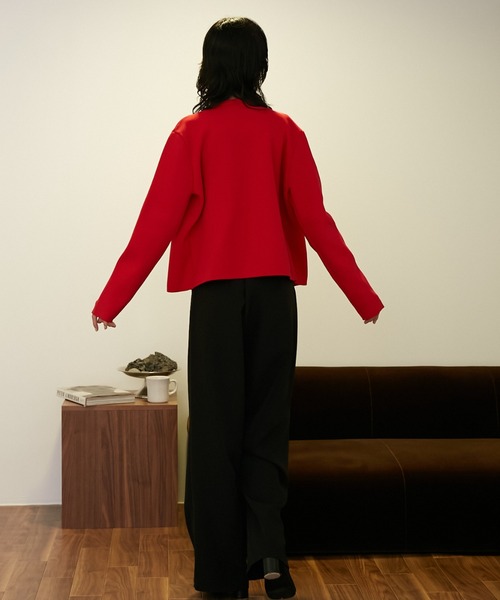 VACANCY（ヴァカンシー）の「スナップボタンニットカーディガン（カーディガン/ボレロ・レディース・ブラック/ダークブルー/オレンジ・FREE）」の8枚目の写真