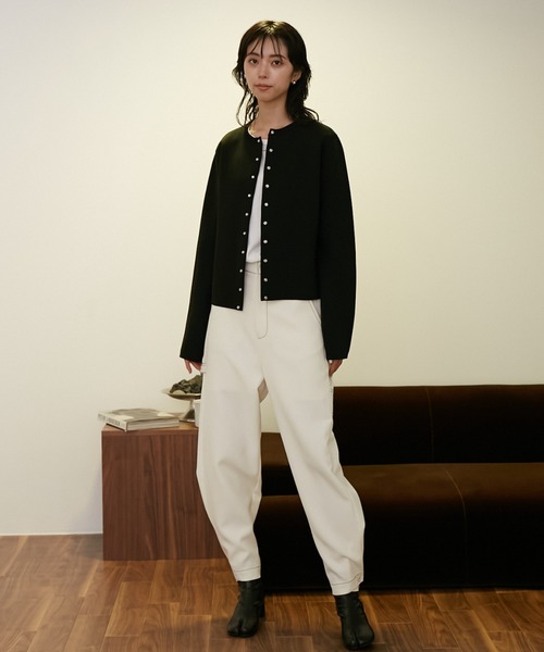 VACANCY（ヴァカンシー）の「スナップボタンニットカーディガン（カーディガン/ボレロ・レディース・ブラック/ダークブルー/オレンジ・FREE）」の10枚目の写真