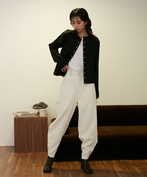 VACANCY（ヴァカンシー）の「スナップボタンニットカーディガン（カーディガン/ボレロ・レディース・ブラック/ダークブルー/オレンジ・FREE）」の21枚目の写真