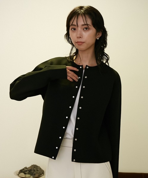 vacancy カーディガン VACANCY（ヴァカンシー）の「スナップボタンニットカーディガン