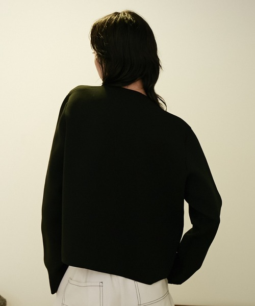 VACANCY（ヴァカンシー）の「スナップボタンニットカーディガン（カーディガン/ボレロ・レディース・ブラック/ダークブルー/オレンジ・FREE）」の5枚目の写真