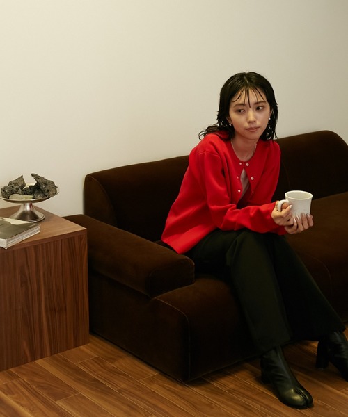 VACANCY（ヴァカンシー）の「スナップボタンニットカーディガン（カーディガン/ボレロ・レディース・ブラック/ダークブルー/オレンジ・FREE）」の20枚目の写真