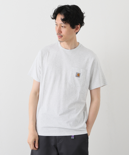 Carhartt(カーハート)の「【CARHARTT WIP / カーハート ダブリューアイピー】S/S POCKET Tシャツ(Tシャツ/カットソー・メンズ・ホワイト/グレー・X-LARGE/SMALL)」の2枚目の写真