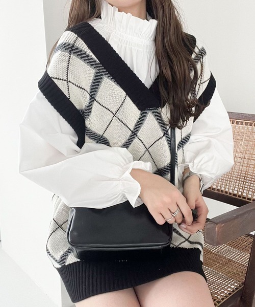 トップス 2000 Heather（ヘザー）の「スタンドフリルブラウス 166454（シャツ
