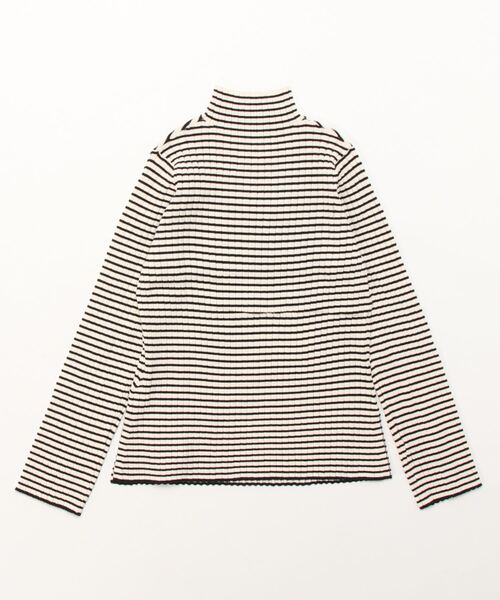 archives(アルシーヴ)の「モチモチリブニット(ニット/セーター・レディース・ブラック/オフホワイト/オレンジ/ブルー/ホワイト×ブラック/グレイッシュベージュ/グリーン・MEDIUM)」の19枚目の写真