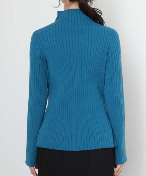 archives(アルシーヴ)の「モチモチリブニット(ニット/セーター・レディース・ブラック/オフホワイト/オレンジ/ブルー/ホワイト×ブラック/グレイッシュベージュ/グリーン・MEDIUM)」の15枚目の写真