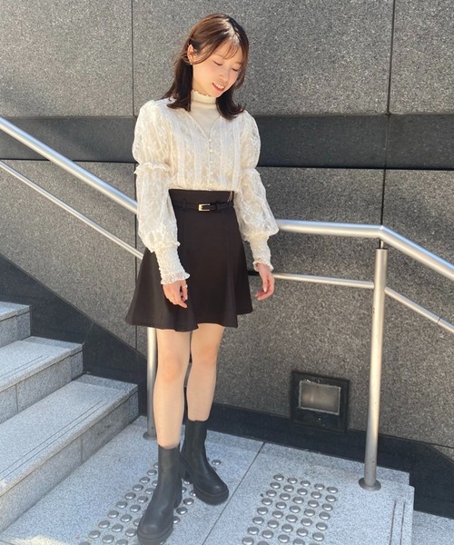 one after another NICE CLAUP(ワンアフターアナザーナイスクラップ)の「【スタッフ考案】レースブラウスハイネックインナーセット(シャツ/ブラウス・レディース・ベージュ/オフホワイト/ピンクベージュ・FREE)」の16枚目の写真