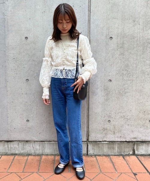 one after another NICE CLAUP(ワンアフターアナザーナイスクラップ)の「【スタッフ考案】レースブラウスハイネックインナーセット(シャツ/ブラウス・レディース・ベージュ/オフホワイト/ピンクベージュ・FREE)」の12枚目の写真