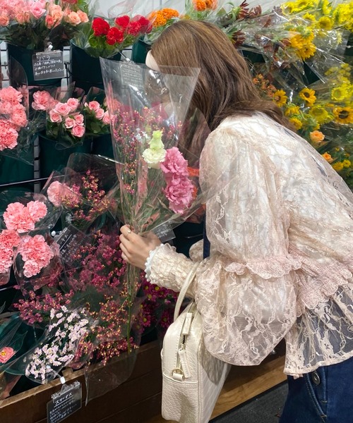 one after another NICE CLAUP(ワンアフターアナザーナイスクラップ)の「【スタッフ考案】レースブラウスハイネックインナーセット(シャツ/ブラウス・レディース・ベージュ/オフホワイト/ピンクベージュ・FREE)」の22枚目の写真