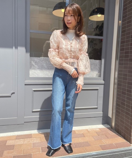 one after another NICE CLAUP(ワンアフターアナザーナイスクラップ)の「【スタッフ考案】レースブラウスハイネックインナーセット(シャツ/ブラウス・レディース・ベージュ/オフホワイト/ピンクベージュ・FREE)」の19枚目の写真