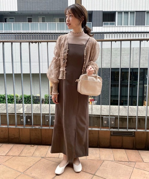 one after another NICE CLAUP(ワンアフターアナザーナイスクラップ)の「【スタッフ考案】レースブラウスハイネックインナーセット(シャツ/ブラウス・レディース・ベージュ/オフホワイト/ピンクベージュ・FREE)」の4枚目の写真