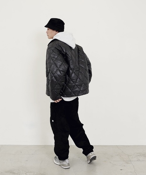 GERRY（ジェリー）の「GERRY / ジェリー 別注 コラボ オーバーサイズ 2way キルティング 中綿 ジャケット（ダウンジャケット/コート・メンズ・ブラック系その他/ブラック/アッシュブラウン・MEDIUM/LARGE）」の10枚目の写真