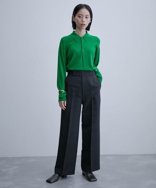 JOHN SMEDLEY（ジョンスメドレー）の「【JOHN SMEDLEY】SHIRT FC LS TURNBACK CUFF（ニット/セーター・レディース・チャコールグレー/グリーン系その他/ブルー系その他6・X-SMALL/S）」の13枚目の写真