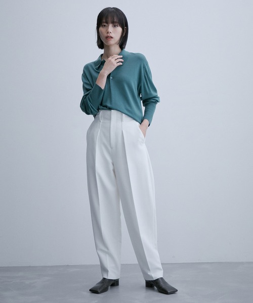 JOHN SMEDLEY（ジョンスメドレー）の「【JOHN SMEDLEY】SHIRT FC LS TURNBACK CUFF（ニット/セーター・レディース・チャコールグレー/グリーン系その他/ブルー系その他6・X-SMALL/S）」の4枚目の写真