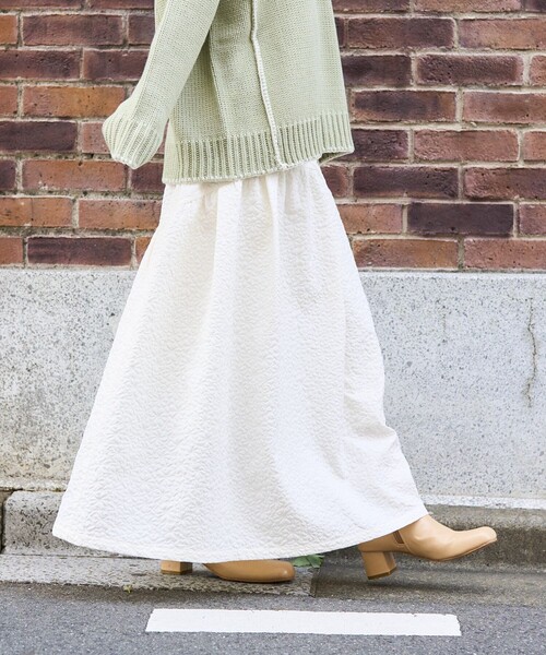 FREAK'S STORE(フリークスストア)の「フクレジャガードラウンドティアードスカート(スカート・レディース・ブラック/オフホワイト・S/M)」の2枚目の写真