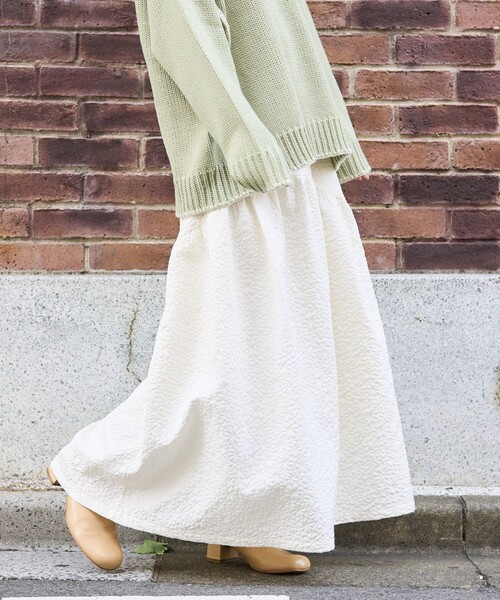 FREAK'S STORE(フリークスストア)の「フクレジャガードラウンドティアードスカート(スカート・レディース・ブラック/オフホワイト・S/M)」の7枚目の写真