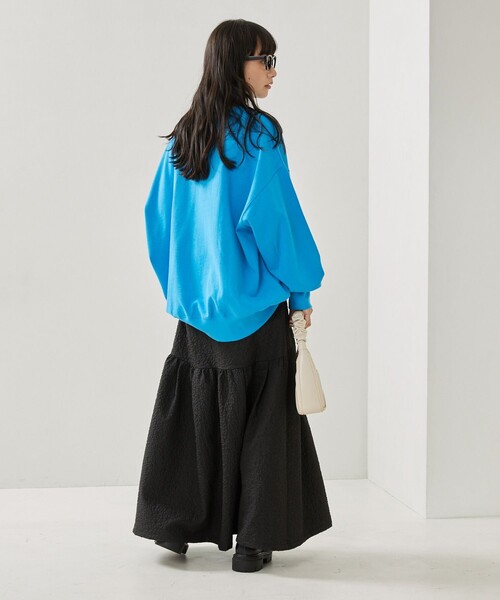 FREAK'S STORE(フリークスストア)の「フクレジャガードラウンドティアードスカート(スカート・レディース・ブラック/オフホワイト・S/M)」の16枚目の写真