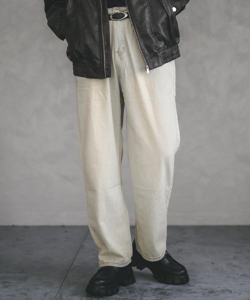 Shoowtime(ショウタイム)の「vintage make wide denim pants / ヴィンテージメイクワイドデニムパンツ(デニムパンツ・メンズ・ブラック/ブラック系/ブルー/ライトブルー/ブラック系1/ブルー系3/ネイビー系1/ブルー系2/ネイビー系2/ブルー系1・X-LARGE/XX-LARGE/LARGE/MEDIUM/SMALL)」の9枚目の写真