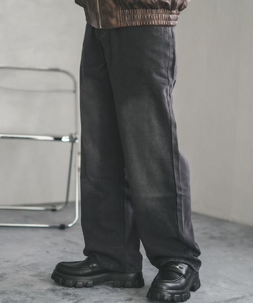 セール】vintage make wide denim pants / ヴィンテージメイクワイド