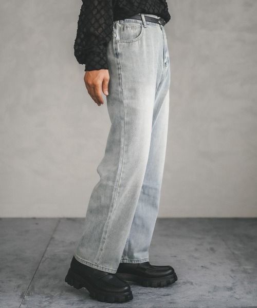 Shoowtime(ショウタイム)の「vintage make wide denim pants / ヴィンテージメイクワイドデニムパンツ(デニムパンツ・メンズ・ブラック/ブラック系/ブルー/ライトブルー/ブラック系1/ブルー系3/ネイビー系1/ブルー系2/ネイビー系2/ブルー系1・X-LARGE/XX-LARGE/LARGE/MEDIUM/SMALL)」の16枚目の写真