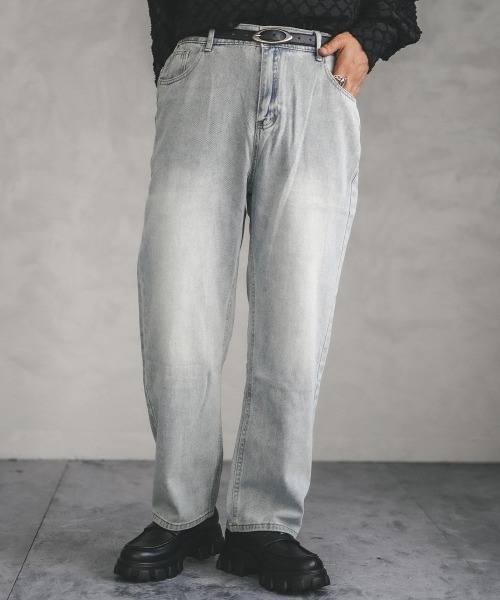 Shoowtime(ショウタイム)の「vintage make wide denim pants / ヴィンテージメイクワイドデニムパンツ(デニムパンツ・メンズ・ブラック/ブラック系/ブルー/ライトブルー/ブラック系1/ブルー系3/ネイビー系1/ブルー系2/ネイビー系2/ブルー系1・X-LARGE/XX-LARGE/LARGE/MEDIUM/SMALL)」の17枚目の写真
